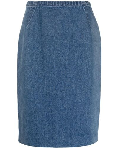 Versace Falda de tubo vaquera - Azul