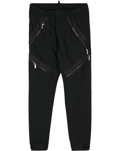 DSquared² Pantalones ajustados con cremalleras - Negro