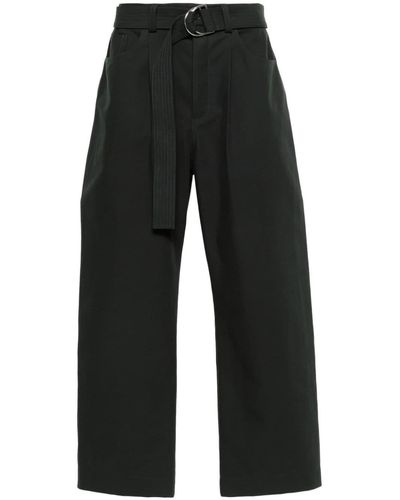Nanushka Pantalon en coton à coupe ample - Noir