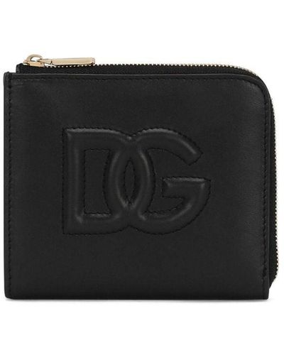 Dolce & Gabbana Dg Logo Leather Wallet - Black