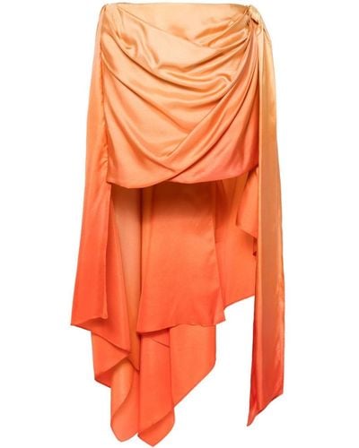 Zimmermann Ombré draped midi skirt - Orange