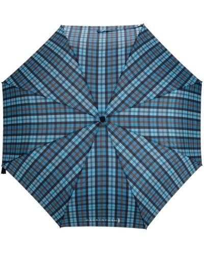 Mackintosh Ayr Check-pattern Automatic Telescopic Umbrella - Blue
