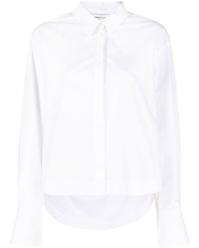 Fabiana Filippi Hemd mit asymmetrischem Saum - Weiß