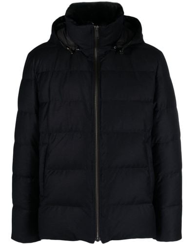 Yves Salomon Padded Detachable-hooded Jacket - Black