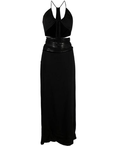 Christopher Esber Tulle-panel Cut-out Dress - Black