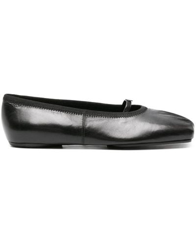 Givenchy 4g-plaque Pleated Ballerina Shoes - Black