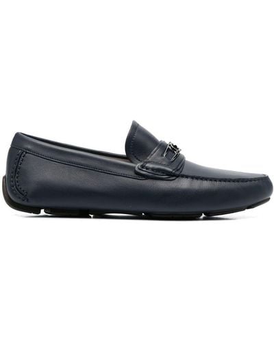Ferragamo Lagos Leather Loafers - Blue