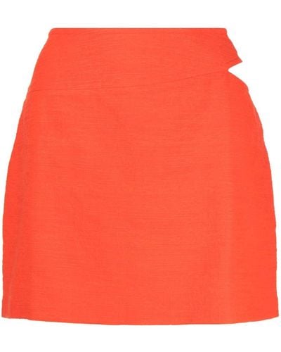Ba&sh Falda con detalle de aberturas - Naranja