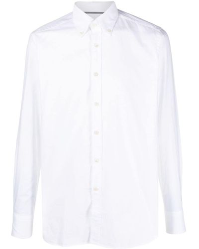 Tintoria Mattei 954 Button-down Cotton Shirt - White