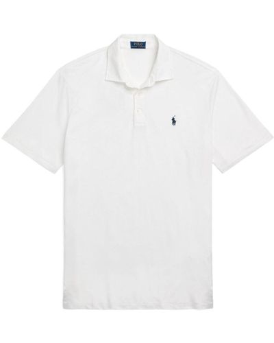 Polo Ralph Lauren Kurzärmeliges Poloshirt mit Polo Pony-Stickerei - Weiß