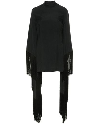 ‎Taller Marmo Mini Del Mar Fringed Mini Dress - Black