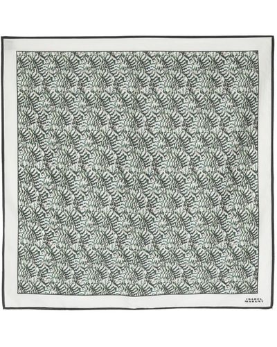 Isabel Marant アブストラクトパターン シルクスカーフ - メタリック