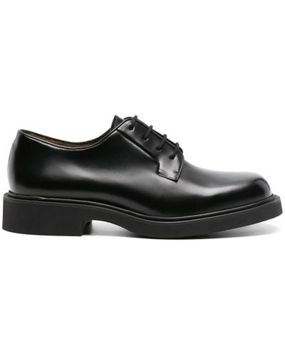 Sandro Square-toe Leather Derby Shoes - Black