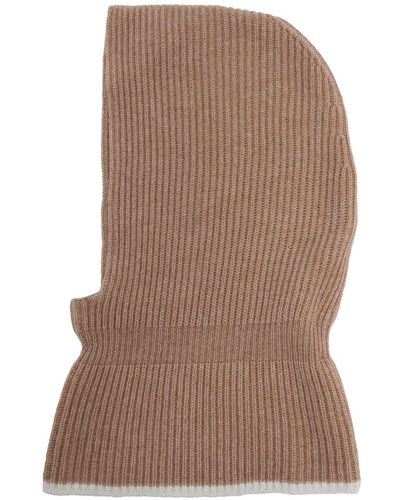 Cashmere In Love Villars Ribbed Wool-cashmere Balaclava - Brown