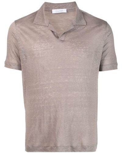 Cruciani Poloshirt aus Leinen - Braun