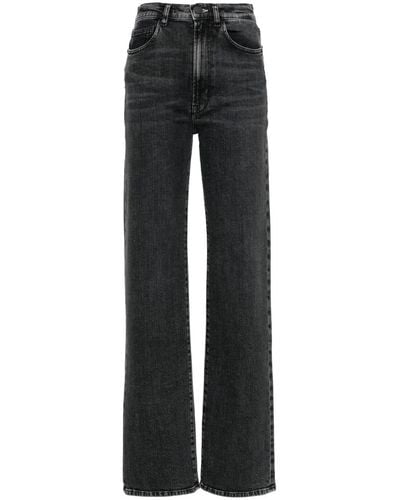 3x1 Kate Straight-Leg-Jeans mit hohem Bund - Schwarz