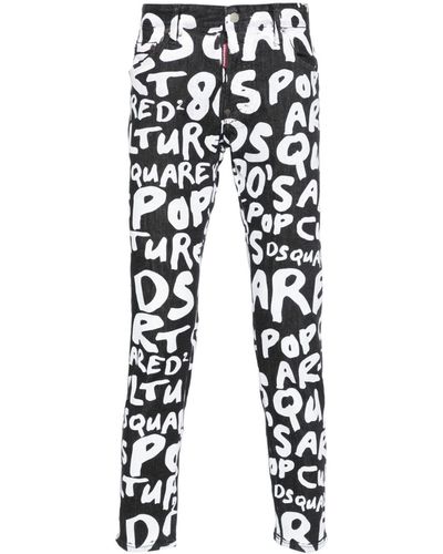 DSquared² Jeans mit Logo-Print - Weiß