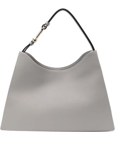 Furla Nuvola Leather Shoulder Bag - Grey