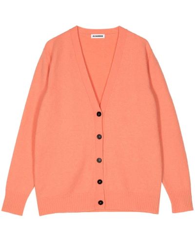 Jil Sander Fein gestrickter Cardigan - Pink