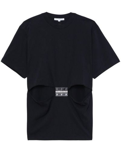 JW Anderson Camiseta con detalle de aberturas - Negro