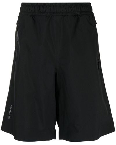 3 MONCLER GRENOBLE Logo-print Elasticated Bermuda-shorts - Black