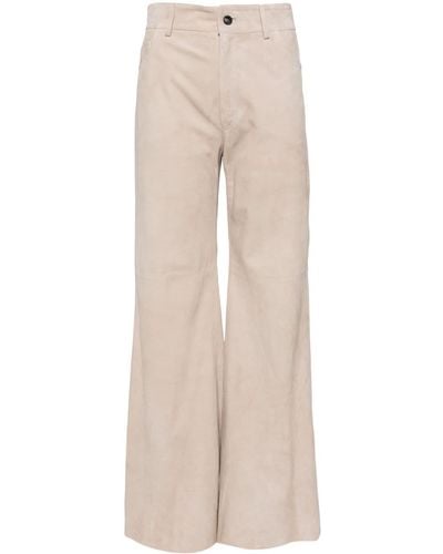 FURLING BY GIANI Elisa Suede Trousers - Natural
