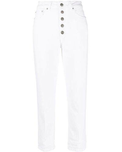 Dondup Jeans crop a vita alta - Bianco