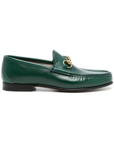 Gucci Rich Leather Horsebit Loafer - Green