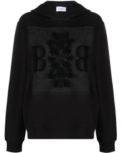 Barrie Logo-patch Cotton Hoodie - Black