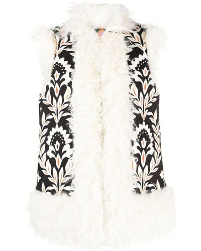 La DoubleJ Folk floral-print vest - Bianco