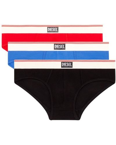 DIESEL Andre Cotton Briefs (pack Of Three) - Red