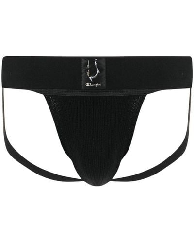 Rick Owens X Champion Jockstrap mit Logo-Patch - Schwarz