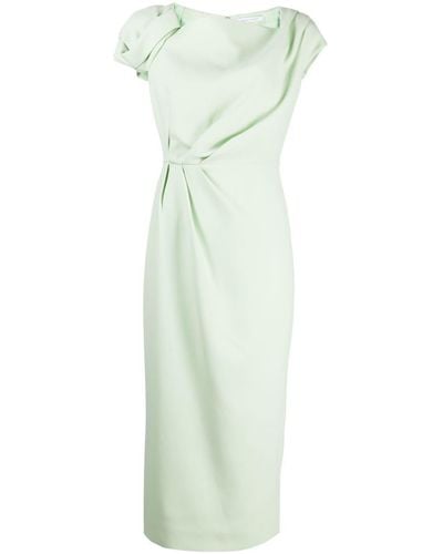 Rachel Gilbert Gedrapeerde Mini-jurk - Groen