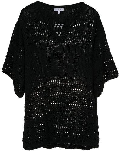 Amir Slama X Mahaslama Crochet-knit T-shirt - Black