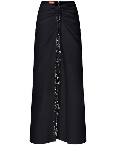 Altuzarra Safia Long Ruched Skirt - Blue