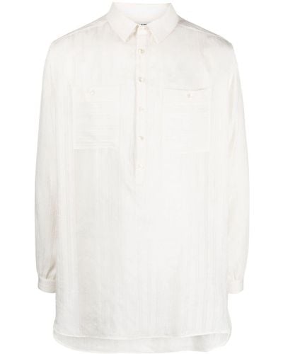 Saint Laurent Chemise à rayures - Blanc