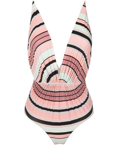 Clube Bossa Clavert Plunging Swimsuit - Pink