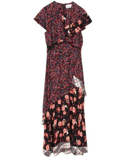 3.1 Phillip Lim Midi-jurk Met Bloemenprint - Paars