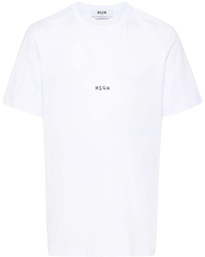 MSGM T-Shirt mit Logo-Print - Weiß