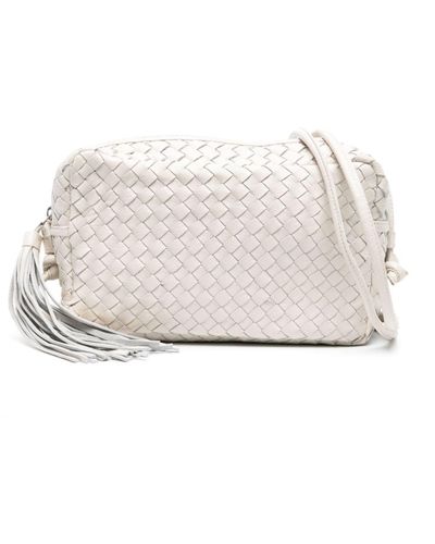 P.A.R.O.S.H. Woven Leather Crossbody Bag - Natural