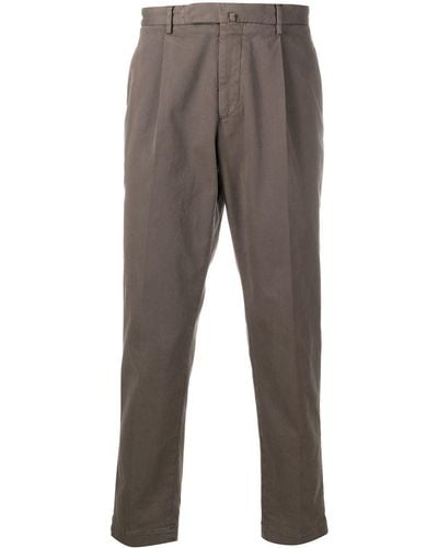 Dell'Oglio Pleated Waist Pants - Brown