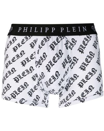 Philipp Plein Logo-waistband Logo-print Boxers - Black