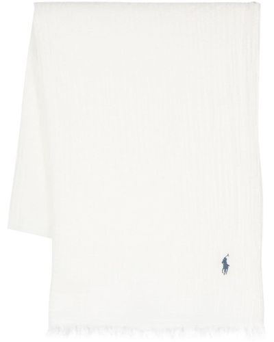 Polo Ralph Lauren Schal mit Fransen - Weiß