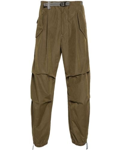 and wander Poplin Tapered-leg Trousers - Green