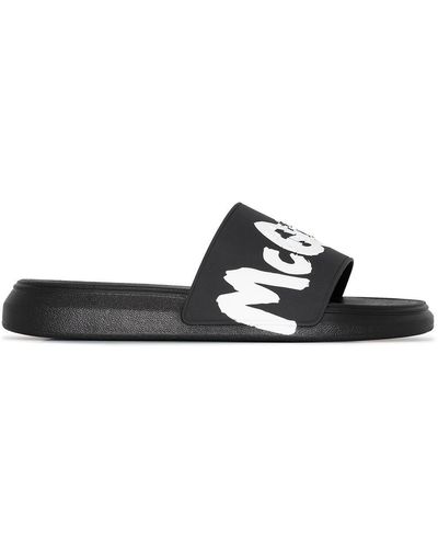 Alexander McQueen Logo Sliders - Black