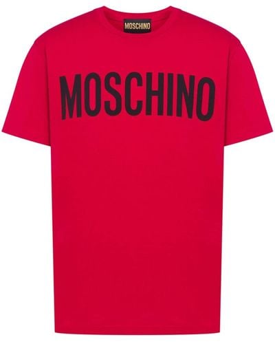 Moschino T-shirt en coton à logo imprimé - Rouge