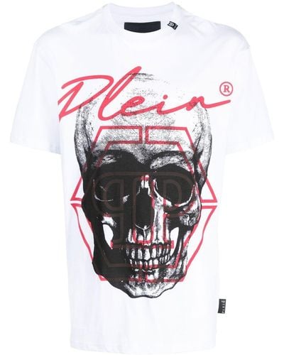 Philipp Plein Skull プリント Tシャツ - ホワイト