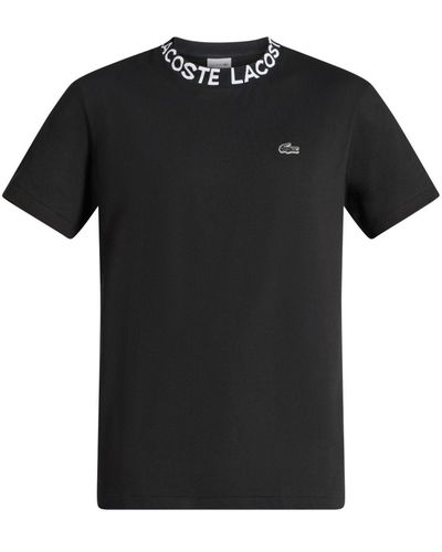 Lacoste Pikee-T-Shirt mit Logo-Kragen - Schwarz
