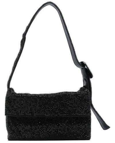 Benedetta Bruzziches Crystal-embellished Clutch Bag - Black
