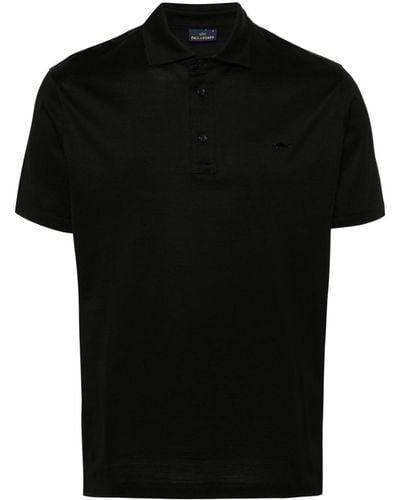 Paul & Shark ロゴプレート ポロシャツ - ブラック
